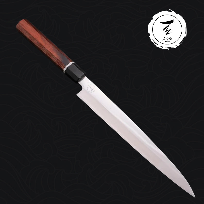 240mm Yanagi Slicer (VG-10 Damascus) with Cherry Handle and Sheath