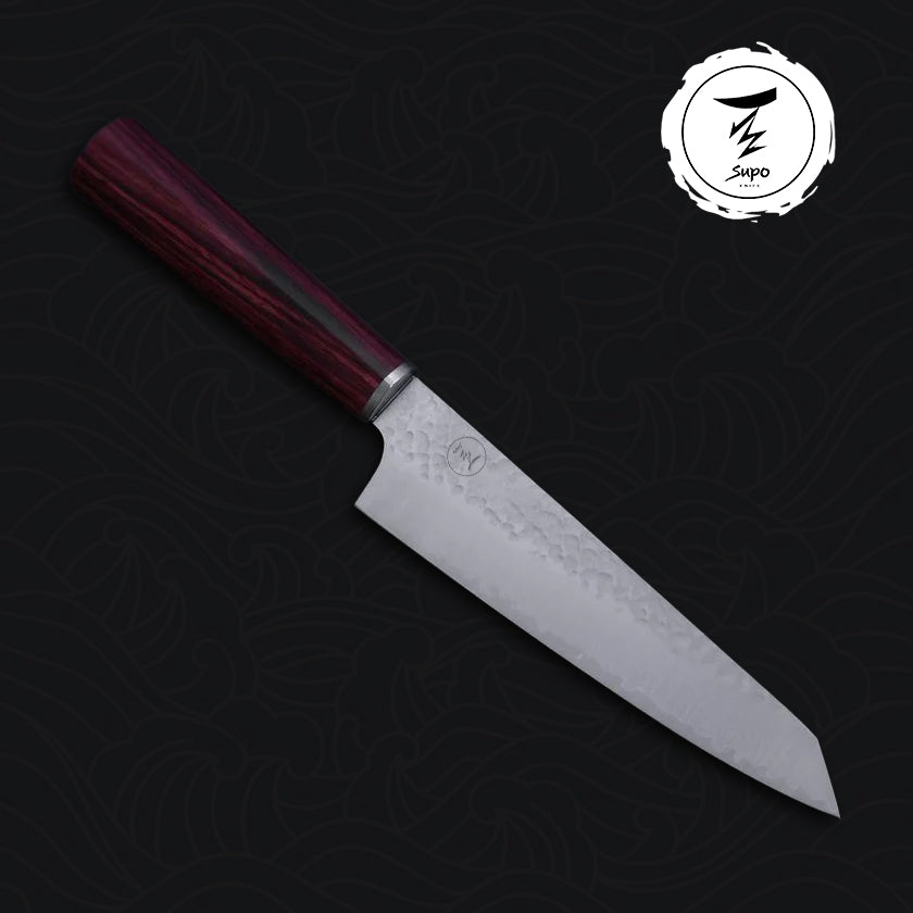 Petty Kiritsuke VG-10 Tsuchime Western Blade Red Handle 150mm