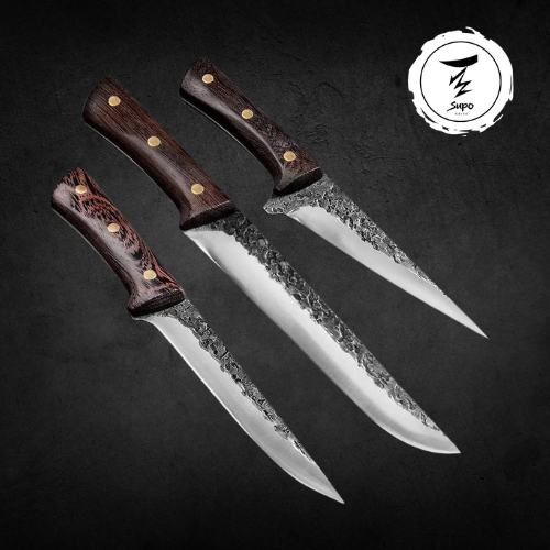 Handmade Forged Chef Knife / 3pcs Forged Boning Knife Set