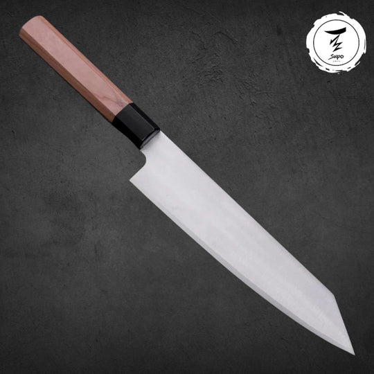 210mm Japanese Kiritsuke Knife VG-10 Polished with Cherry Handle 