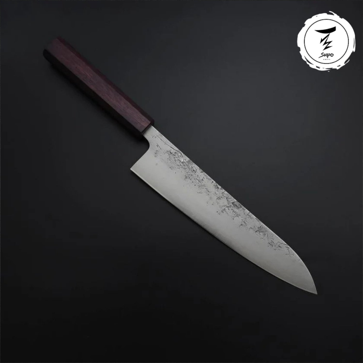 210mm SLD Gyuto Knife with Purple Urushi Finish
