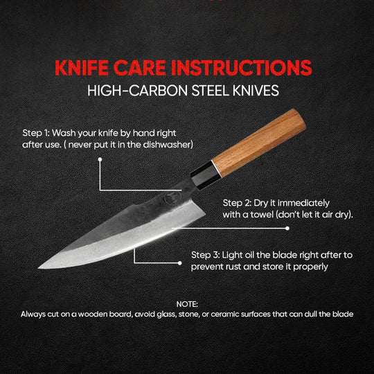 Knife care instruction
