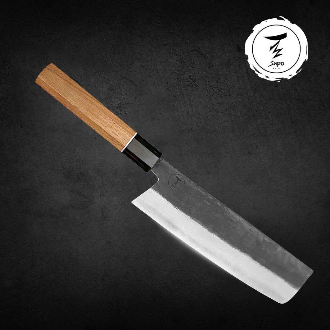 supo nakiri knife with wood handle
